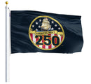 Navy 250th Anniversary Flag 3'x5' - Official | Made in USA by Flagman of America