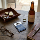 Navy Leatherette Bottle Opener - 3.5" x 2 by creativegiftsdirect