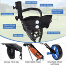 3 Wheels Push Pull Golf Trolley with Scoreboard Bag