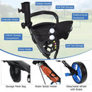 3 Wheels Push Pull Golf Trolley with Scoreboard Bag by LJGDeals