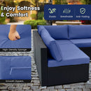 10 Piece Outdoor Wicker Conversation Set with Seat and Back Cushions by LJGDeals