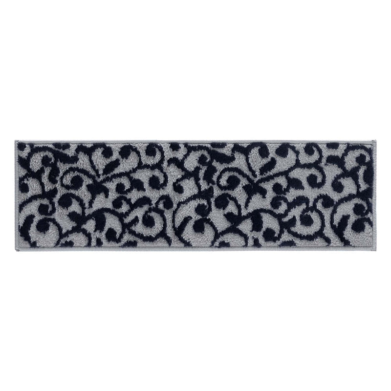 Stair Treads Rug 9"x28" Leaves Collection | Navy