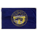 Nebraska Flag with Grommets Along the Edges for Wall Hanging by Flagman of America