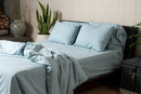 Crinkle Percale Organic Cotton Duvet Cover Set + Shams (Final Sale)