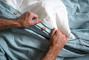 Crinkle Percale Organic Cotton Duvet Cover Set + Shams (Final Sale)