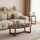 Nesting Coffee Table Set of 2 with Wood Veneered Top and Solid Rubber Wood Legs by DirectDeals