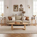 Nesting Coffee Table Set of 3 with Wood Veneered Top and Solid Rubber Wood Legs for Living Room by DirectDeals