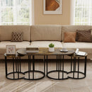 Nesting Coffee Table Set of 3 with Faux Marble Top by LJGDeals