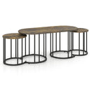 Nesting Coffee Table Set of 3 with Faux Marble Top by DirectDeals