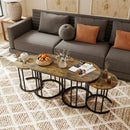 Nesting Coffee Table Set of 3 with Faux Marble Top by LJGDeals