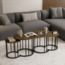 Nesting Coffee Table Set of 3 with Faux Marble Top by DirectDeals