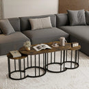 Nesting Coffee Table Set of 3 with Faux Marble Top by LJGDeals
