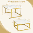 Nesting Coffee Table Set of 2 with Faux Marble Top by LJGDeals