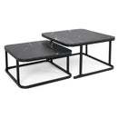 Nesting Coffee Table Set of 2 with Faux Marble Top by LJGDeals