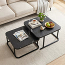 Nesting Coffee Table Set of 2 with Faux Marble Top by DirectDeals