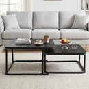 Nesting Coffee Table Set of 2 with Faux Marble Top by DirectDeals