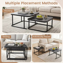 Nesting Coffee Table Set of 2 with Faux Marble Top by LJGDeals