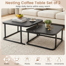 Nesting Coffee Table Set of 2 with Faux Marble Top by DirectDeals