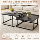 Nesting Coffee Table Set of 2 with Faux Marble Top by LJGDeals
