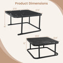 Nesting Coffee Table Set of 2 with Faux Marble Top by LJGDeals