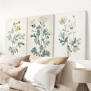 Meadow Flower Watercolor Wall Art Poster Set by Wall Art Set