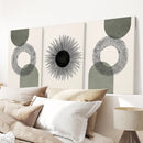 Set of 3 Boho Prints. Sage Green Modern Mid Century Wall Art. by Wall Art Set
