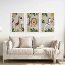 Set of 3 Safari Baby Animal Art Prints by Wall Art Set