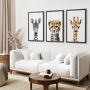 Neutral Safari Wall Art Poster Set Nursery Decor by Wall Art Set