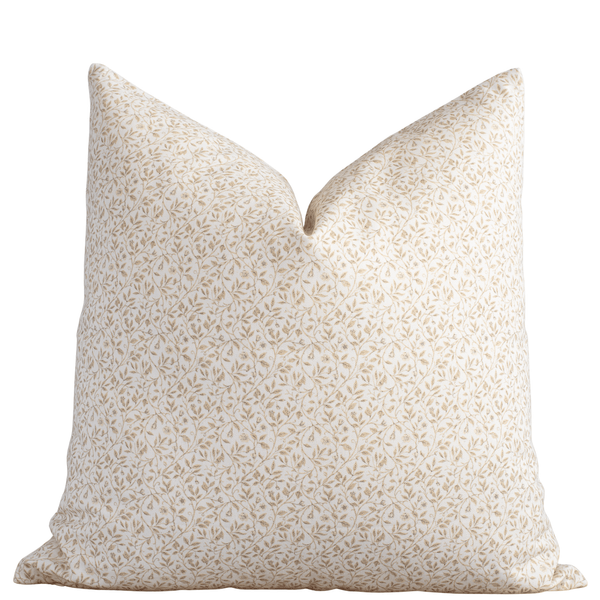 Mila Neutral Botanical Pillow Cover