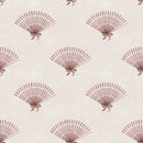 Neutral Pink Preppy Coquette Bow Fan Wallpaper