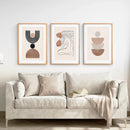 Boho Abstract Woman Wall Art Set. Neutral Tones by Wall Art Set