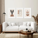Boho Abstract Woman Wall Art Set. Neutral Tones by Wall Art Set