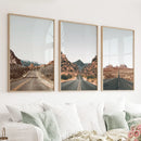 USA Travel Wall Art Set. Roads of Utah, Nevada, Colorado by Wall Art Set
