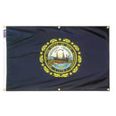 New Hampshire Flag with Grommets Along the Edges for Wall Hanging by Flagman of America