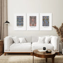 Modern Art Nouveau William Morris Set of 3 Prints by Wall Art Set
