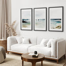 Navy Blue Watercolor Beach House Decor. Set of 3 Wall Art by Wall Art Set