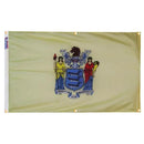 New Jersey Flag with Grommets Along the Edges for Wall Hanging by Flagman of America
