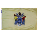 New Jersey Flag with Grommets Along the Edges for Wall Hanging by Flagman of America