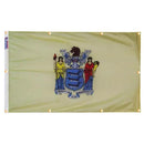 New Jersey Flag with Grommets Along the Edges for Wall Hanging by Flagman of America