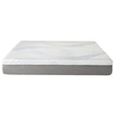 New Pluma White/Gray 12" SensaFlex GelLux Queen Mattress by Ornate Furniture