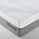 New Pluma White/Gray 12" SensaFlex GelLux Queen Mattress by Ornate Furniture