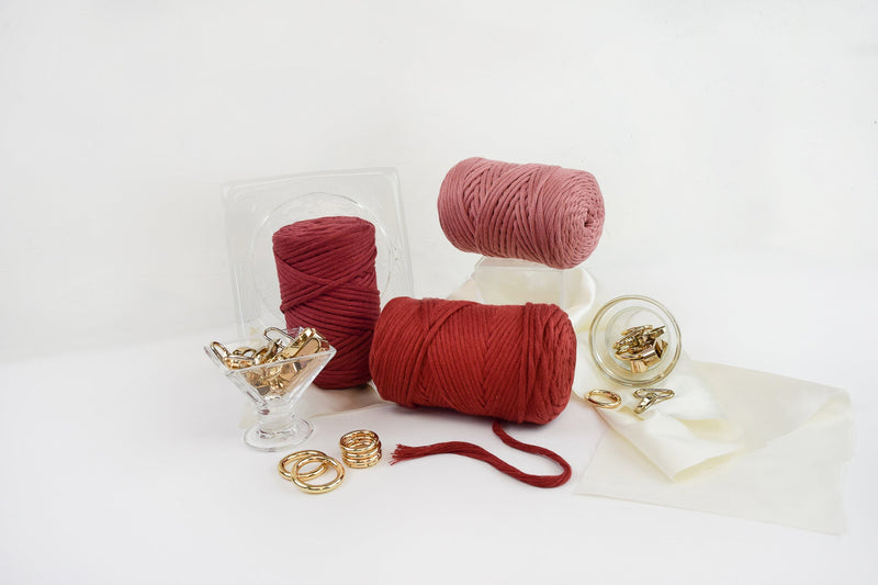 COTTON - VISCOSE ROLL 4 MM - GOLDEN ROSE COLOR | LIMITED EDITION