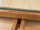 Rustic Puzzle Coffee Table with removable glass top - includes 2 hidden drawers - 24x36"