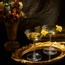 Vintage Crystal Coupe Glasses Set Of 2 Clear Radiance Champagne Martini Cocktails Hand Blown Classy by The Wine Savant