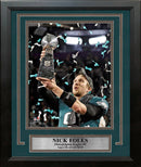 Nick Foles Lombardi Trophy Philadelphia Eagles Super Bowl LII Champions 8x10 Framed Football Photo by Dynasty Sports & Framing