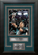 Nick Foles Trophy Philadelphia Eagles Super Bowl Champions 8x10 Framed Photo with Engraved Autograph by Dynasty Sports & Framing