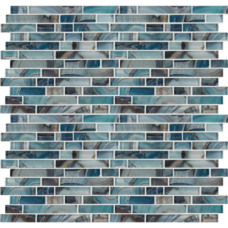 MSI Night Sky Interlocking Glass Mosaic Tile 11.81"x11.81"