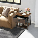 2 Tiers Nightstand with Open Storage Shelf for Living Room Bedroom by LJGDeals