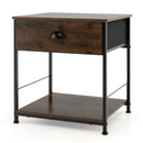 2 Tiers Nightstand with Open Storage Shelf for Living Room Bedroom by LJGDeals
