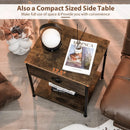 2 Tiers Nightstand with Open Storage Shelf for Living Room Bedroom by LJGDeals